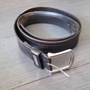 Carhartt Leather Belt Black Leather 38